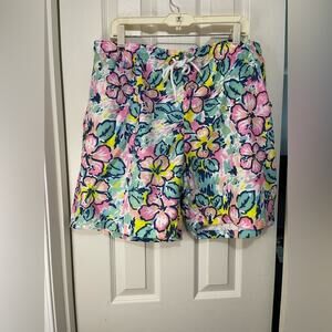 Free Planet Floral Pastel Swim Trunks size 1X